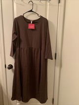 Isabel Maternity Womens Dress Brown Calf Length 3/4 Sleeve Choose Size - £29.66 GBP+