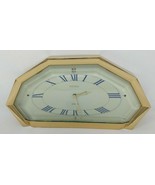 Seiko QSG236G Mantel Shelf Clock Metal Gold Geometric Mid Century Modern... - $82.17