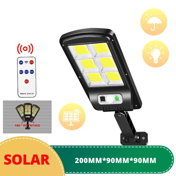 Ultra Powerful Solar LED Light Outdoor Solarpowered Street Lamp 4800MAH COB ligh - £59.28 GBP