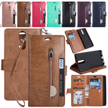 For Huawei P20 P30 P40 Y6 Y7 2019 Magnetic Leather Zipper Wallet Case Cover - £41.45 GBP