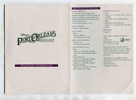 Disney's Port Orleans Resort Telephone Instructions &amp; Note Pad 1990s WDW - $17.82