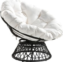 Osp Home Furnishings Wicker Papasan Chair With 360-Degree Swivel, 40&quot; W X 36&quot; D - £159.26 GBP