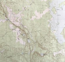 Map West Lake Maine USGS 1987 Topographic Vintage Survey 1:24000 27x22&quot; ... - $44.99