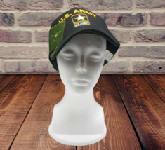  NEW US Army Black Green Star Logo adjustable hook and loop Baseball Cap - £14.23 GBP