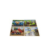 Melissa &amp; Doug Wooden Puzzle Set – 4-in-1 Construction Vehicles, 48 Piec... - $291.72 MXN