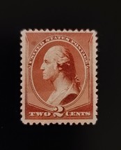 1883 2c George Washington, Red Brown, ABN Scott 210 Mint F/VF LH - $17.94