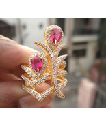 2.00ct Diamond Ruby 14k Yellow Gold Wonderful Very Pretty Colorful Weddi... - £2,248.97 GBP