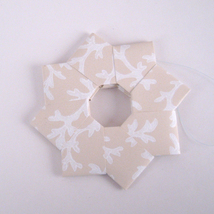 Christmas Ornaments Origami Wreath  Recycled Wallpaper - $16.00