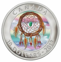 15.87g Silver Coin 2013 $10 Canada Colorized Dreamcatcher Hologram - £85.97 GBP
