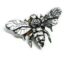 Bee Pin Badge Brooch Nature Badge Pewter Lapel Friends Love Unity Honey Bee - £5.93 GBP