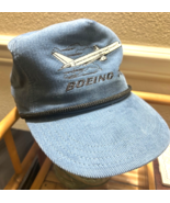 Vintage Boeing 757 Hat blue Corduroy Adjustable Snapback Hat ram action USA - €25,56 EUR