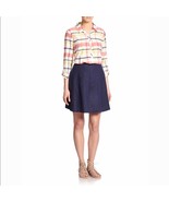 Joie loudivine dark navy blue pleated linen skirt - $42.08