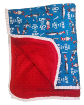 Cat In The Hat Blanket 40 x 36&quot; Homemade Handmade Dr. Seuss Reversible - $297.99 MXN