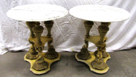 Pair of Italian Regency Florentine Marble Top Side Table with Triple Che... - $9,103.86 MXN