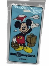 Walt Disney World Luggage Tag Mickey Mouse Suitcase Plane Plastic New Tr... - $14.00