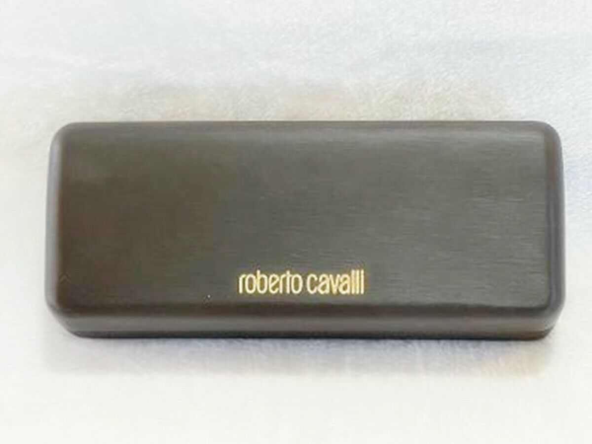 Roberto Cavalli Sunglasses Case Clamshell Brown New Leopard Print Lens Cloth - $27.69