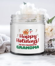 Grandma Holiday Candle - Happy Holidays To My Favorite - Funny 9 oz Hand  - $19.95