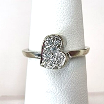 925 STERLING SILVER HEART SHAPE  RING  SIZE 5.25 - $631.68 MXN