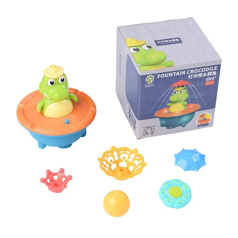 Fountain Crocodile Water Bath Toy Babies Bath Toy Crocodile Pool Toy For Kids - £13.63 GBP