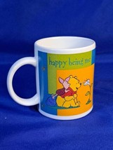 Winnie the Pooh Piglet Disney Happy Being Me Ceramic Coffee Mug Cup Hand... - £13.92 GBP