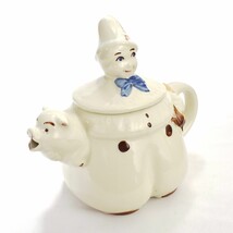 Vintage Shawnee Tom the Pipers Son Patented Teapot w/ Pig Spout &amp; Tom Head Lid - £71.21 GBP