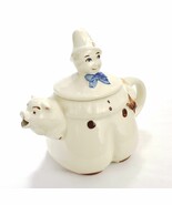 Vintage Shawnee Tom the Pipers Son Patented Teapot w/ Pig Spout &amp; Tom He... - £70.05 GBP