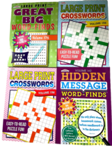 NEW Lot 4 Kappa Large Print 2 Word Search Puzzle Books 2 Crossword puzzle books - £14.01 GBP