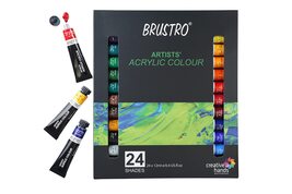 BRUSTRO Acrylic Paint Colour Set | Set of 24 Colours X 12ml Tubes | High... - $39.58