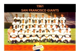 1961 SAN FRANCISCO GIANTS 8X10 TEAM PHOTO BASEBALL PICTURE MLB - £3.86 GBP
