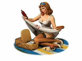 1/20 80mm Resin Model Kit Mind the Ketchup Beautiful Girl Pin Up Unpainted - £27.82 GBP
