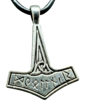 Thors Hammer Pendentif sur 50,8 cm en cuir véritable Cordon de 2 mm Viking... - £5.05 GBP