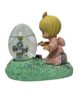 Precious Moments Girl Painting Egg Shaped Water Ball Figurine #960209 - $127.04 MXN
