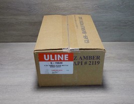 ULine S-15649 24/pack 4OZ Amber Glass Bottles - £34.84 GBP