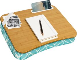Lightweight Designer Lap Desk with Multifunctional Holder - Aqua Trellis... - $82.12
