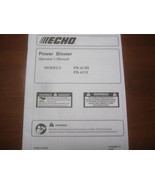 ECHO PB413 Manual Power Blower Operator&#39;s Manual - $279.41 MXN