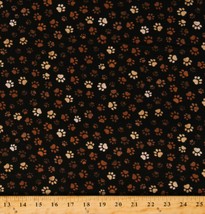 Cotton Dog Paws Animals Prints Dirty Paws Black Fabric Print by the Yard D764.74 - £10.34 GBP