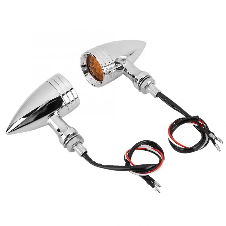 ESTINK Motorcycle LED Turn Signal Lamp Flashlight - Retro Style, High Brightne - £22.88 GBP