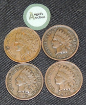 Indian Head Penny 1905, 1906, 1907 and  1908 AA20-7454 Antique - £70.78 GBP