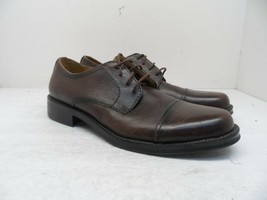 Chaps Men&#39;s Cap Toe Oxford Casual Dress Shoes 96-7707 Brown Size 8.5M - $28.49