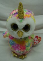 Ty Beanie Boos Big Eye Enchanted Unicorn Owl 7&quot; Plush Stuffed Animal Toy New - £11.84 GBP