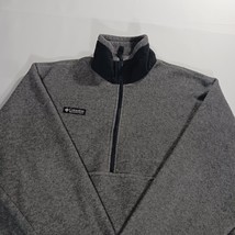 Vintage Columbia Fleece Men's M Gray Pullover 1/4 Zip Made In USA 90s Ski Snow  image 14