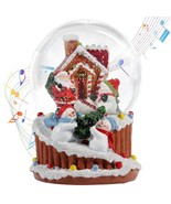 100Mm Christmas Snow Globe, With 8 Music And Color Lights, Music Water S... - £39.09 GBP