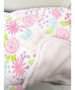 Parent&#39;s Choice Floral Butterfly Baby Blanket Tulip pink plush flowers W... - $548.92 MXN
