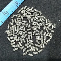 Silver Oxidize Metal Spacer Beads 340 Pckundan Oxidised Jewelry Raw Material Set - £13.75 GBP