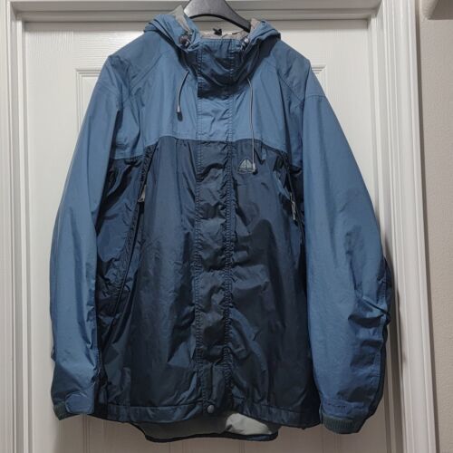 VTG Nike ACG Outer Layer 3 Storm Fit Blue Hooded Rain Wind Shell Jacket ... - $82.14