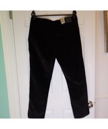 Levi’s 724 High Rise Slim Straight Corduroy Pants Black 18 Short W34 L30... - $34.99