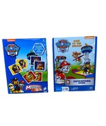 Paw Patrol Game Bundle Memory Match &amp; Adventure Board Game Ryder Chase A... - £10.89 GBP