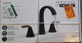 Kohler R30579-4D-BL Cursiva Widespread Bathroom Faucet - Matte Black - £111.85 GBP