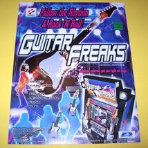 Guitar Freaks Arcade Game FLYER Original NOS 1999 Music Rock And Roll Ar... - $12.14