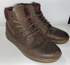 Dr. Doc Martens Maelly Brown Ankle Boots Leather Lace Up Air Wair Womens Size 7  - £51.59 GBP
